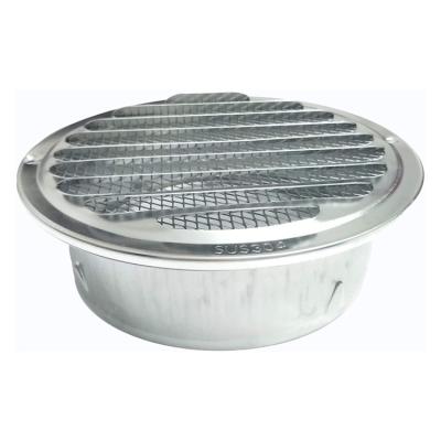 China Other Round Vent Grille Cover 100mm Stainless Steel Flat Wall Air Encloses Insect Mesh Exhaust Grille Ducting Outlet Outlet Cover For Bathro for sale