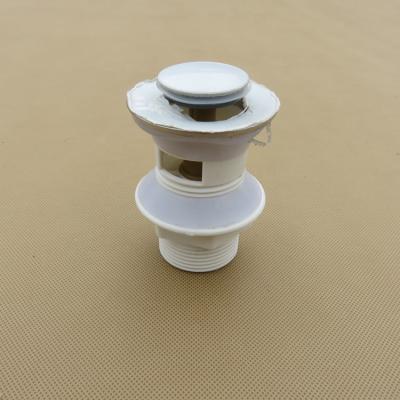 China Bathroom Sink Drain Stopper Sink Faucet Push Button Up Waste Plug Slotted Drain Zero Noise for sale