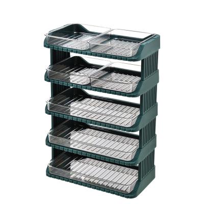 China 5 Layer Sustainable Multifunctional Kitchen Fruit Storage Organizer Food Preparation Storage Vegetable Rack for sale