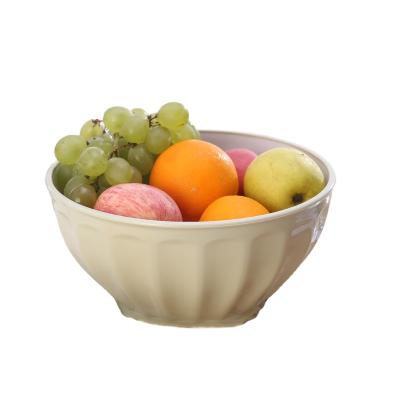 China Freshness Keeping Round Double Color Vegetable Fruit Mixing Bowls With Lid Reusable Plastic Salad Bowl for sale