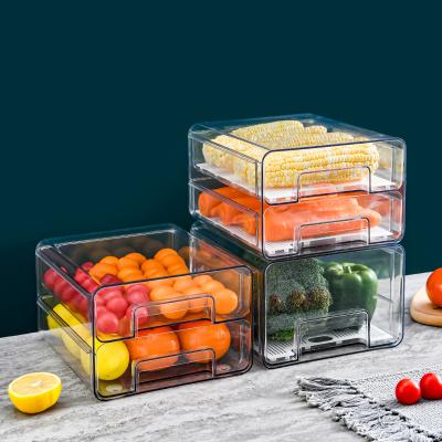 China Freshness Preservation Amazon Hot Selling Plastic Kitchen Containers For Food Storage Transparent Drawer for sale