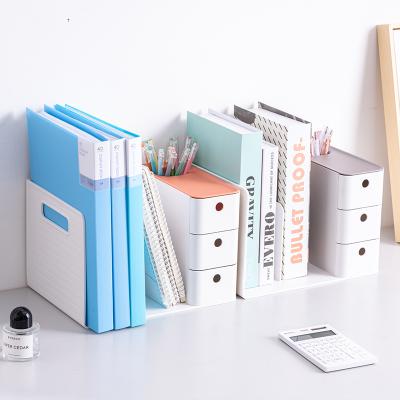 China New Arrival Sustainable Home Office Stationery Book Storage Box Plastic Desk Organizer for sale