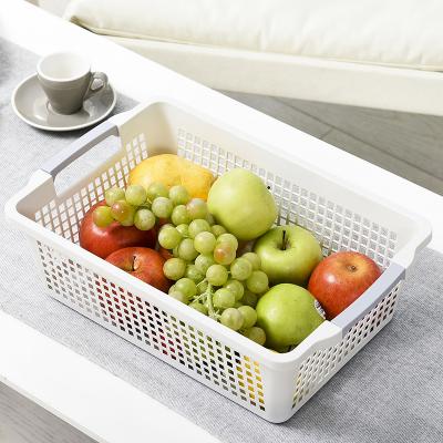 China Factory Supply Small Viable Sundries Storage Box Organizer Rectangle Pantry Food Storage Basket Plastic for sale