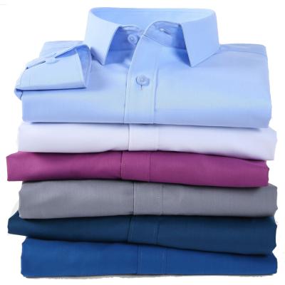 China Breathable Soft Long Sleeve Smooth Bamboo-fiber Dress Work Shirts, Casual Formal Shirts For Men for sale