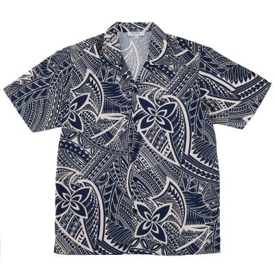 China Breathable Summer Floral Beach Vacation Party Casual Short Sleeve Men's Hawaiian Shirt for sale