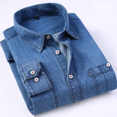 China Breathable Spring Regular-Fit Casual Work Long Sleeve Shirt Men, Wholesale Men Denim Shirt for sale