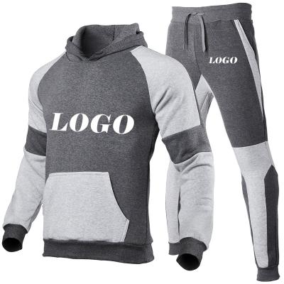 China 2 Pcs Breathable Running Sweatsuit For Men,Men's Two Piece Tracksuit Tank Top Clothes Hoodies Pants Set for sale