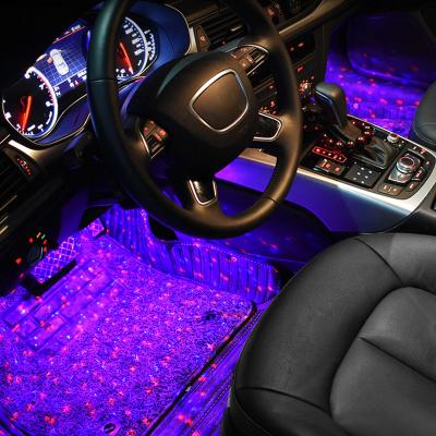 China 12V USB Atmosphere Lights 12V USB Universal Car Interior Auto Interior Lighting RGB Car LED Foot Decorative Light PVC+LED Ambient Decorative Light for sale