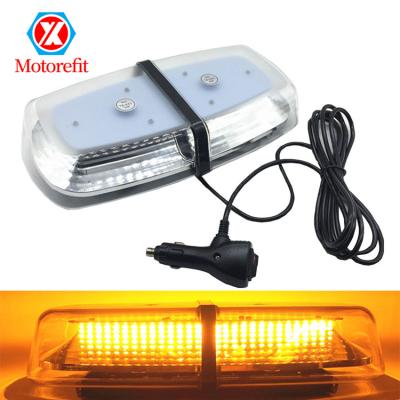 China Plastic+magnet Manufacturers 72 LED Amber Car Strobe Beacon Emergency Light Warning Mini Lamp With Auto Accessories Magnetic Low Strobe Light for sale