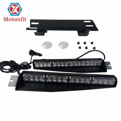 China Car Interior Accessories Customized Colors 32LED 96W LED Visor Light Emergency Lightbar Warning Strobe Split Strobe Light 480*110*40 for sale