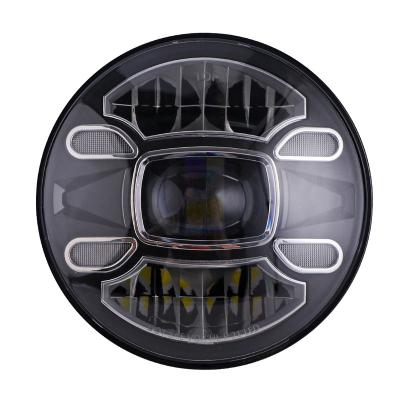 China Motorefit Diecast Aluminum 7 Inch Round High Low Beam IP68 Daymaker Motorcycle Modified Headlamp Led Headlight For Harley for sale