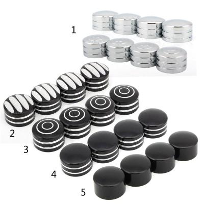 China Motorefit 4PCS Luxury Black Main Screw-in Spark Plug Bolt Cap Cover Cases / Covers Trim For Harley Twin Cam Sportster 883 1200 Street Touring Glide for sale