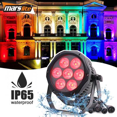 China Outdoor Theme Park Marslite Par Light 7pcs 10W RGBW 4in1 Uplight Waterproof Led Par Ip65 Light for sale