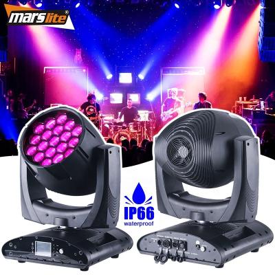 China Theme Park IP66 19*40w Zoom Wash Head Movable Outdoor Waterproof Wash Head for sale