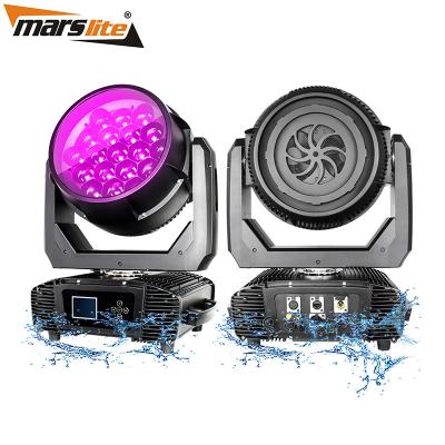 China Moving Stage Head 19*40w IP65 Waterproof Zoom Theme Park Wash Light Head Outdoor Washing Head for sale