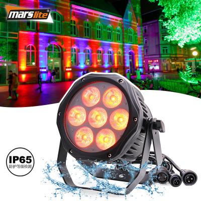 China Outdoor Waterproof Theme Park Marslite Uplight Led Par Light 7pcs 10W RGBW 4in1 ip65 uplight for sale