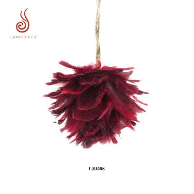 China Other beautiful dyed feather ball for Christmas party decoration for sale