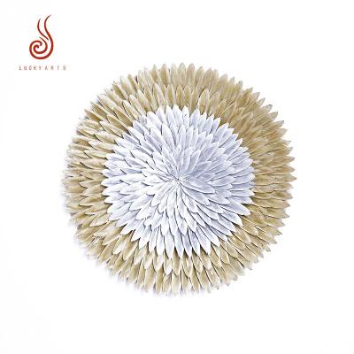 China Other Factory Supplies Ribbon And Duck Feather Gold Place Mat For Decoration for sale