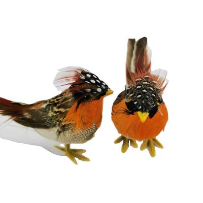 China 2019 New Design High Grade Artificial Poultry Feather Wholesale Artificial Vivid Realistic Birds For Family Garden Children's Toy for sale