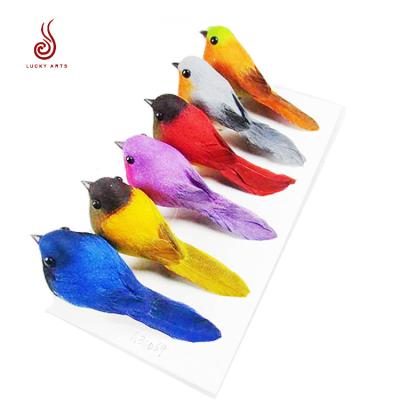 China Christmas Decoration Artificial Small Feather Bird For Different Christmas Decoration for sale