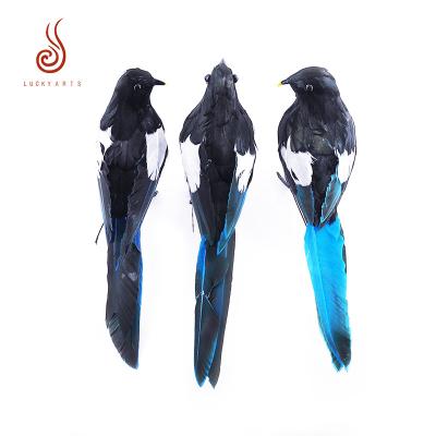 China Other High Quality Cheap Wholesale Artificial Feather Bird Magpie For Decoration for sale