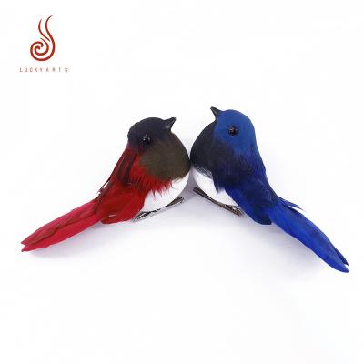 China Other Hot Selling 6 Color Cotton Feather Artificial Bird For Party Decoration for sale