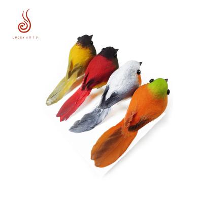 China Other China factory wholesale dyed artificial feather bird for home or garden decoration for sale