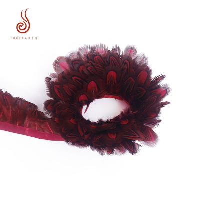 China Others hot selling red and blue pheasant feather strung for carnival costumes design show decoration for sale