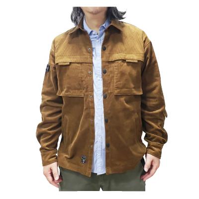 China High Quality Woven Jacket Men Autumn WinterFashionable Cotton Corduroy Shirt New Regular Design Custom Men's Down Jacket for sale