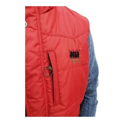 China Plus Size OEM Style New Promoting Smart Outdoor Designer Smart Men's Casual 100% Cotton Padded Jacket With Reversible Badge Printed Real Leather for sale