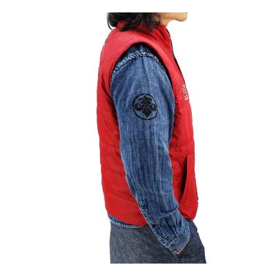 China ODM Size Outdoor Casual Men's 100% Padded Vest Plus Smart Cotton Designer Waistcoat Fine With Reversible Badge Printed Real Leather for sale