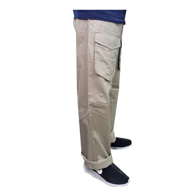 China China Factory Wholesale Low Price Tailor Made Flat 100% Cotton Woven Mid Waist Men Casual Regular Pants With Pockets for sale