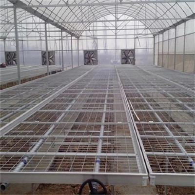 China Mobile Flower Seeding Nursery Bench Mesh Grow Table Rolling Bench System Cultivation for sale