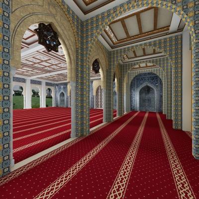 China jacquard porcelain axminster carpet for mosque for sale