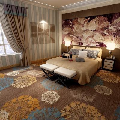 China Customized Commercial Design Hotel Bed Room Carpet for sale