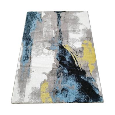 China Washable Plush Texture Design Microfiber Navy Abstract Blanket For Living Room for sale