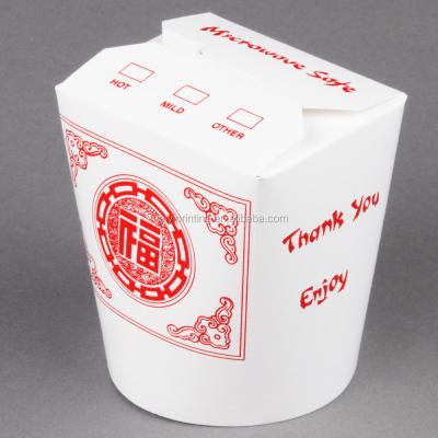 China Recyclable Custom Printed Round Chinese Noodle Bottom Paper Box for sale