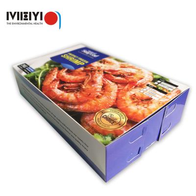 China Recyclable Wholesale Custom Cardboard Frozen Food Packaging Boxes For Fish for sale