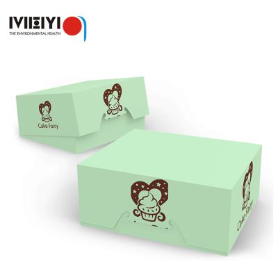 China Green Custom Printing Packaging Cardboard Cake Box Disposable Paper Sweet Series Recyclable for sale