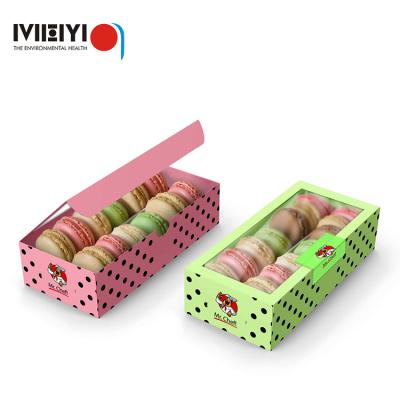 China Recyclable Custom Kraft Paper Mini Macaron Box Packaging for sale