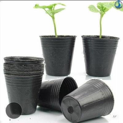 China Modern All Size Soft Plastic Seedling Pot Nutrition Cup Greenhouse Seeding Pot Black Plastic Pot For Plants for sale