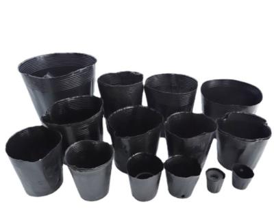 China Black Plastic Bag Soft Seedling Cup Seedling Pot Flower Seedling Pots Modern Cheap Plastic Cup Nutrition One Time Use Soft Pots for sale