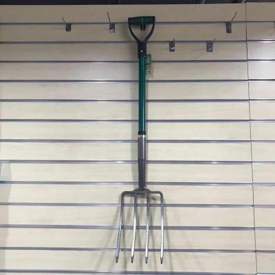 China Carbon Steel Efficient Garden Handle Fork Border Shovel Fork 4 Digging Forks For Farm Soil Planting Tool for sale