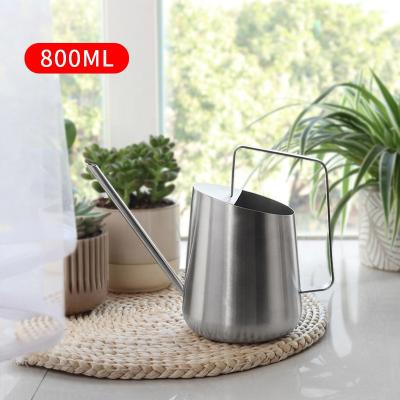 China Modern Household Kettle Spout 800ml Long Mini Watering Can 304 Stainless Steel Gardening Watering Can for sale