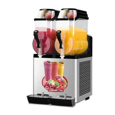 China Mvckyi Two Head Temperature Adjustable Slushie Machine Slushie Machine With LED Light Cover for sale