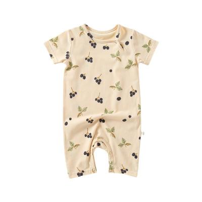 China Newborn Infant 100% Cotton Baby Boy Girls Overalls Romper Blackberry Mushroom Hot Sale Newborn Scandinavian Style Toddler Kids Clothing for sale