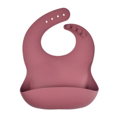 China BPA Free 18 Colors Silicone Baby Meal Bib Easy To Clean Baby Bib Drool Towels Silicone Baby Meal Bib for sale