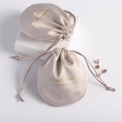 China Moisture Proof Custom Jewelry Pouch Custom Drawstring Pouches Jewelry Velvet Packaging Bag for sale