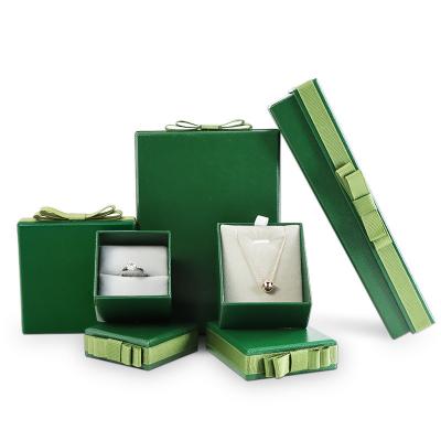 China High Quality Contracted Bow Tie Gift Necklace Jewelry Box Packing Necklace Pendant Box Custom Logo Ribbon Storage Box for sale