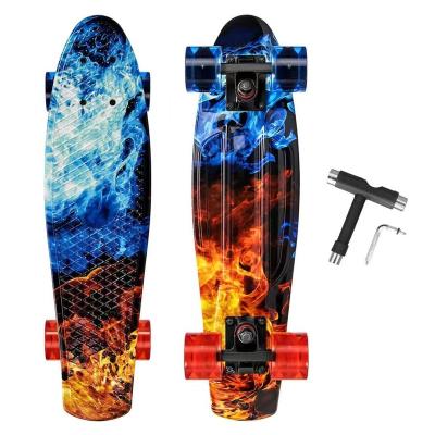 China Hot Selling Child Plastic Fish Cruiser Skateboard Cross Country With PU Flash Wheel for sale